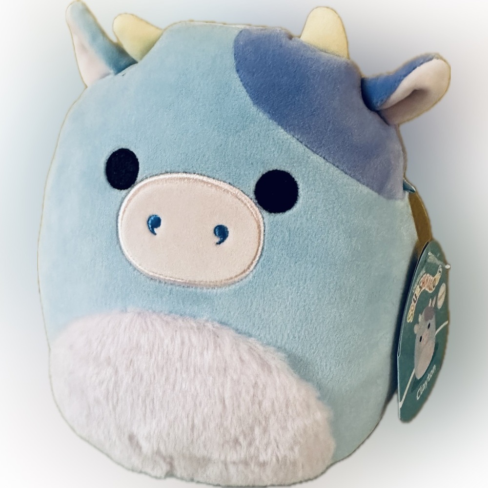 Nwt 🐮 Clayton The Blue Cow 8" Boxlunch Exclusive Squishmallow